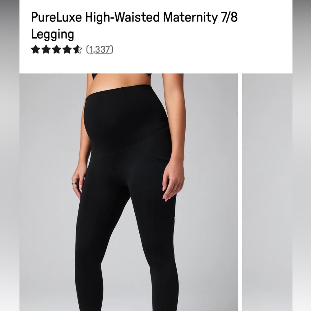 Fabletics Maternity High-waisted PureLuxe 7/8 Leggings - Picture 5 of 6